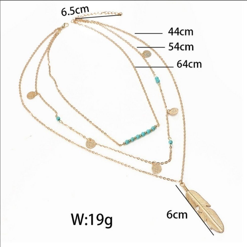 Necklace BOHO multilayer versatile chic mix match - Picture 3 of 5